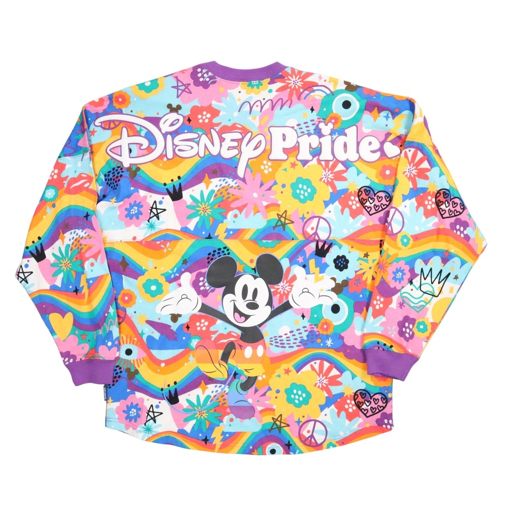 Disney Pride Collection Spirit‎ Jersey Adult M 2023 Allover Rainbow Mickey NWT